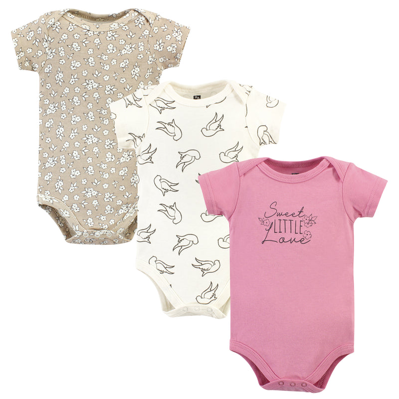 Hudson Baby Cotton Bodysuits, Sweet Little Love