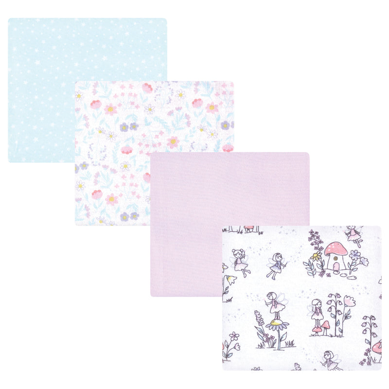 Hudson Baby Cotton Flannel Receiving Blankets, Garden Fairies