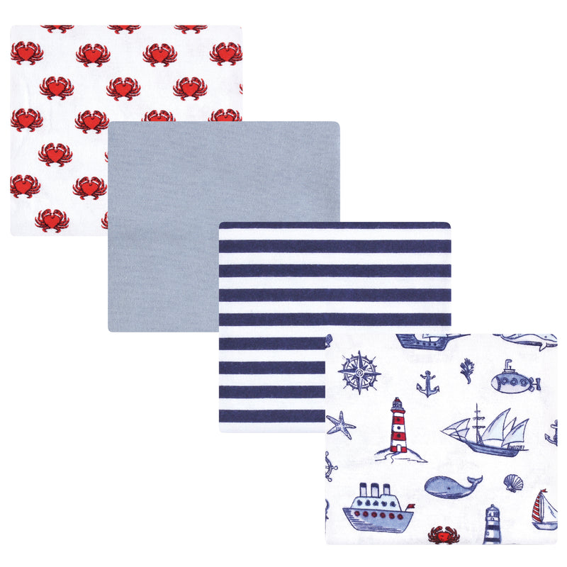 Hudson Baby Cotton Flannel Receiving Blankets, Lighthouse