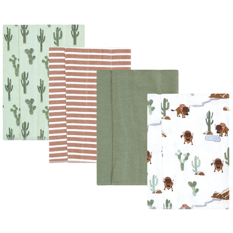 Hudson Baby Cotton Flannel Burp Cloths, Wilderness 4 Pack