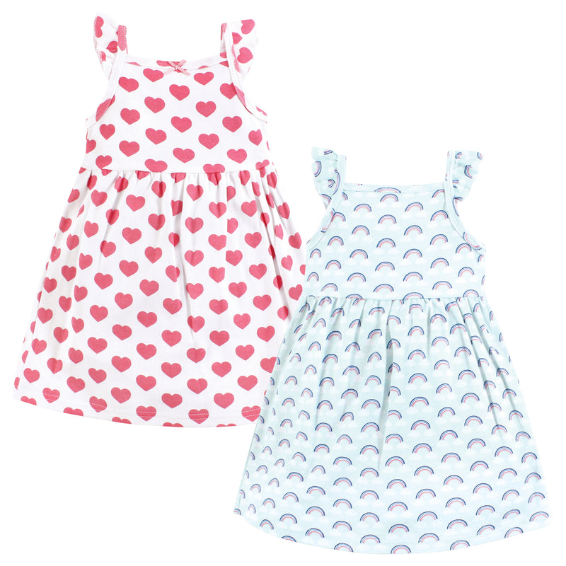 Hudson Baby Cotton Dresses, Cloudy Rainbow