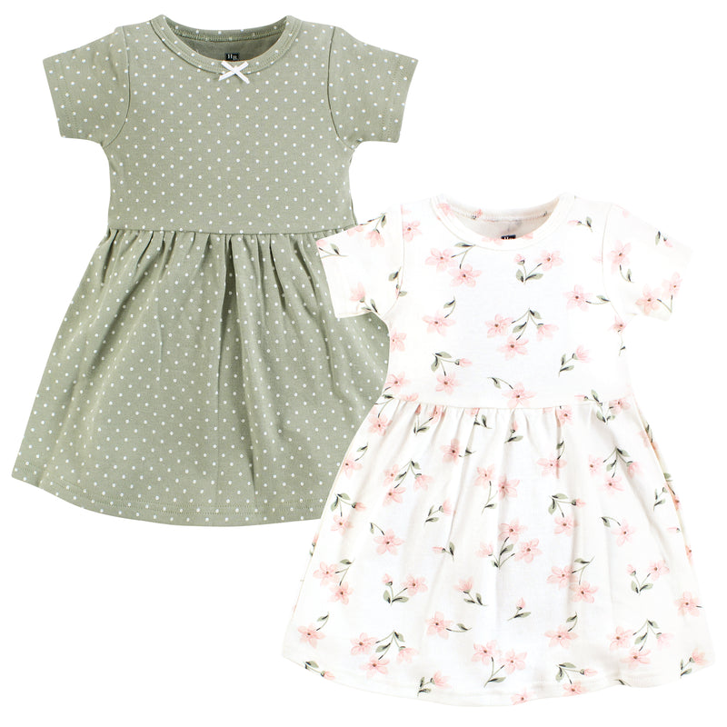 Hudson Baby Cotton Dresses, Pink Dainty Floral