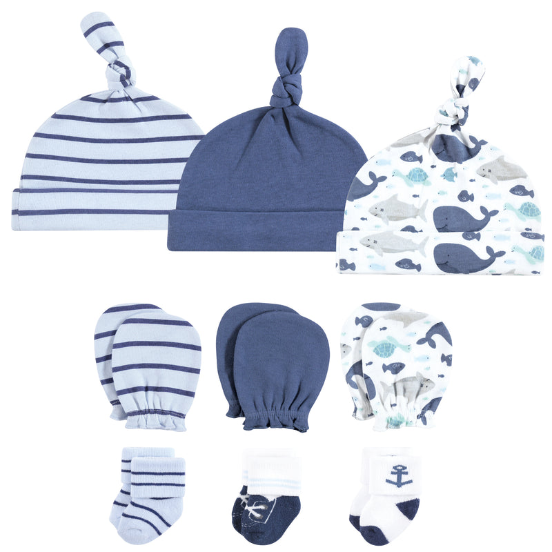 Hudson Baby Caps, Mittens and Socks Set, Sea Friends