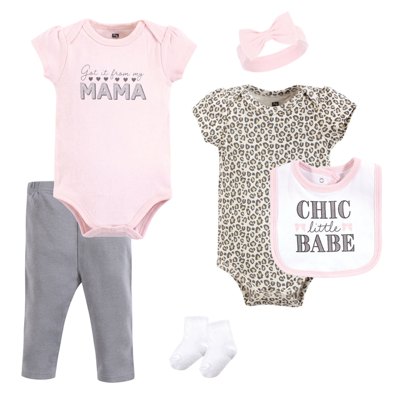 Hudson Baby Cotton Layette Set, Chic Little Babe