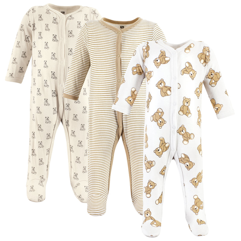 Hudson Baby Cotton Sleep and Play, Teddy Bears