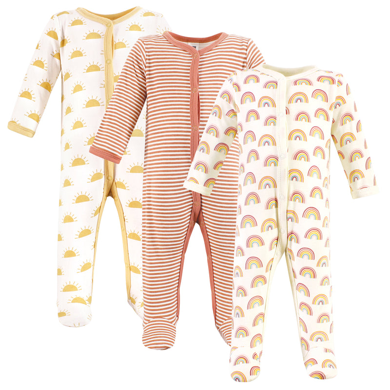 Hudson Baby Cotton Sleep and Play, Sunshine And Rainbows