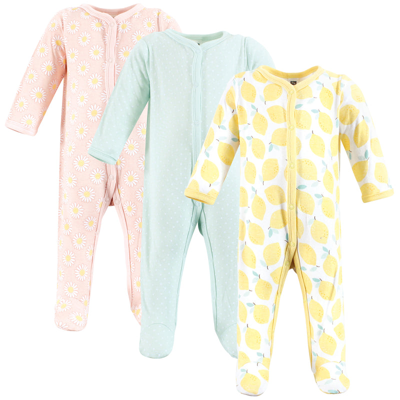 Hudson Baby Cotton Sleep and Play, Lemon Daisy