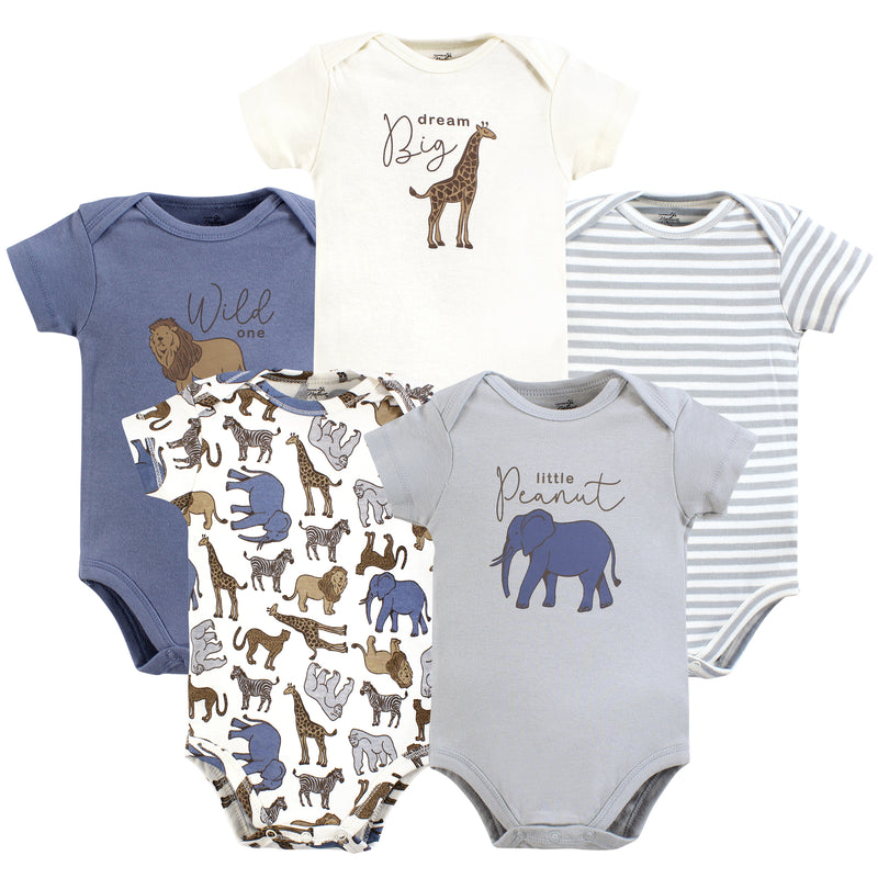 Touched by Nature Organic Cotton Bodysuits, Classic Safari