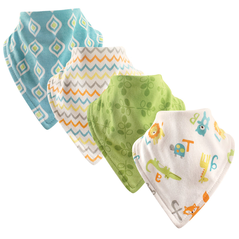 Luvable Friends Cotton Bandana Bibs, Abc