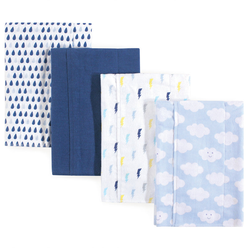 Luvable Friends Cotton Flannel Burp Cloths, Boy Clouds