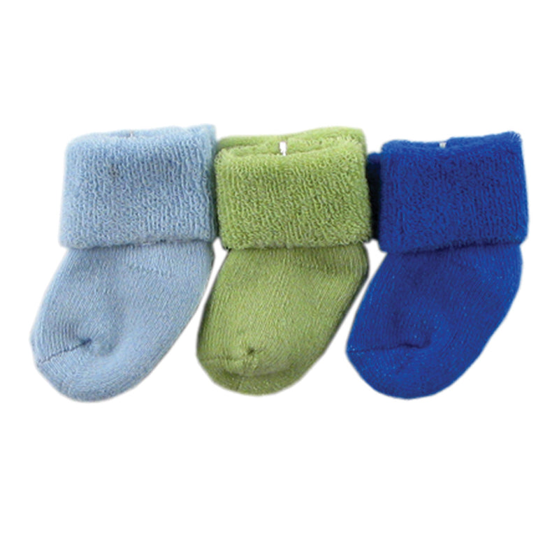 Luvable Friends Socks Set, Blue Solid