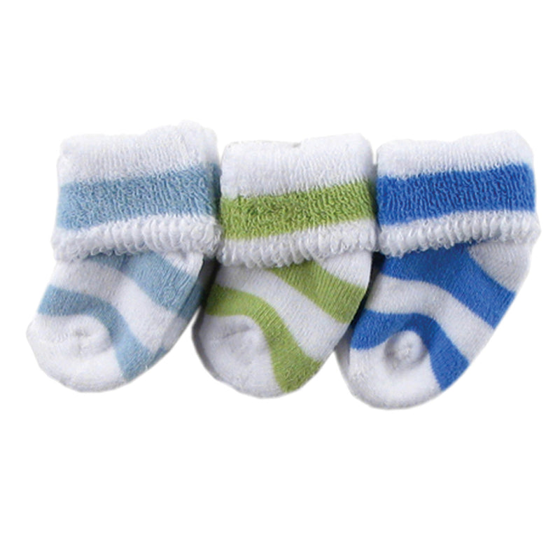 Luvable Friends Socks Set, Blue Stripe
