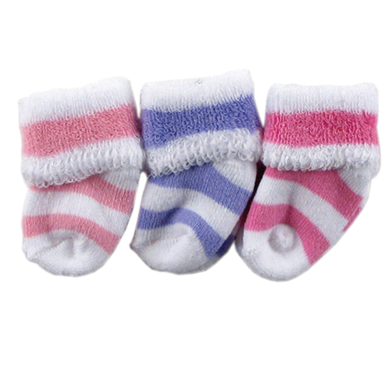 Luvable Friends Socks Set, Pink Stripes