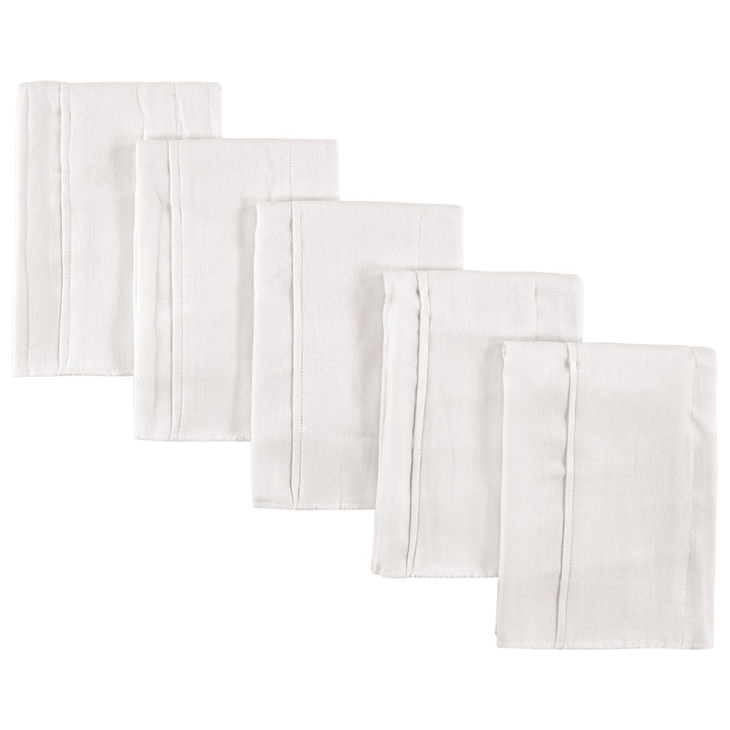 Luvable Friends Premium Prefold Cotton Diapers, White