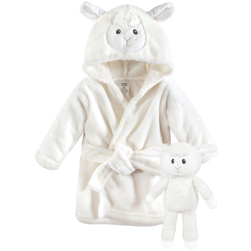 Luvable Friends Plush Bathrobe and Toy Set, Lamb