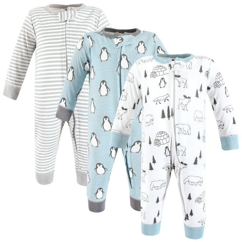 Hudson Baby Cotton Sleep and Play, Penguin