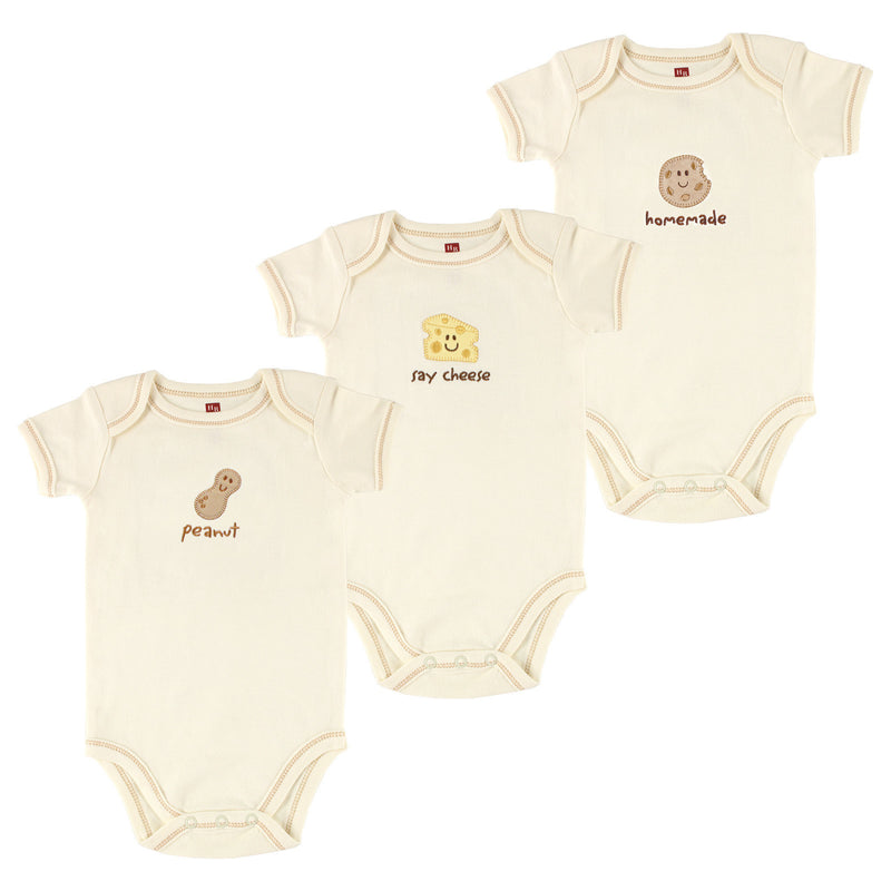 Touched by Nature Organic Cotton Bodysuits, Peanut