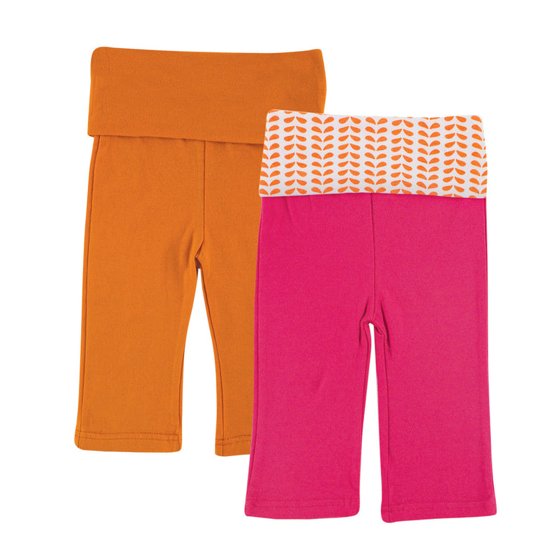 Yoga Sprout Cotton Pants, Pink Elephant