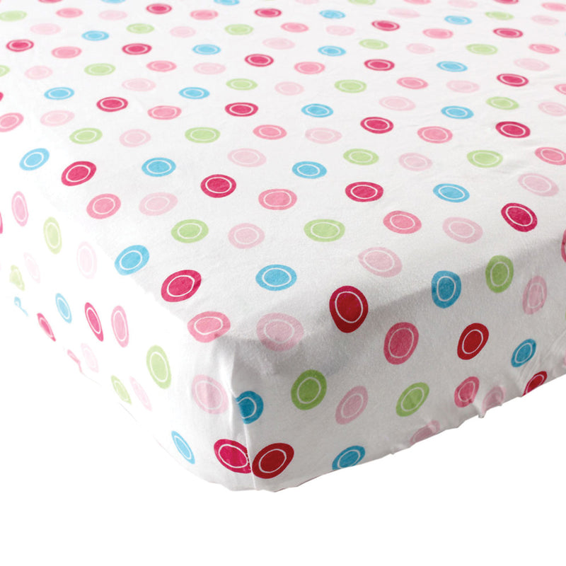 Luvable Friends Fitted Playard Sheet, Pink Geometric