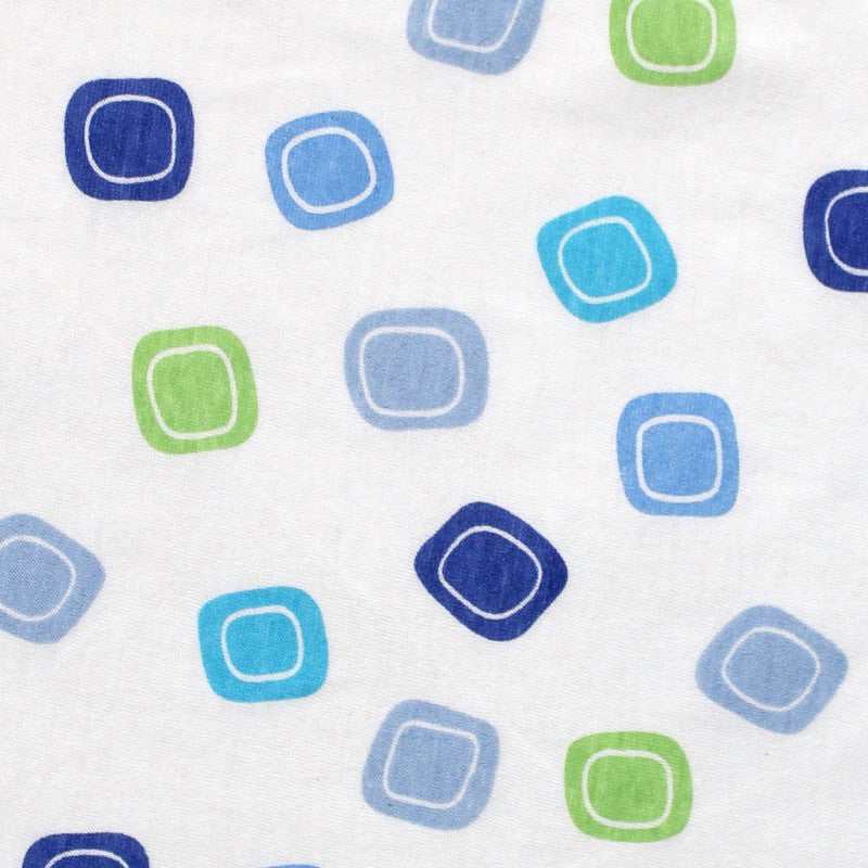 Luvable Friends Fitted Crib Sheet, Blue Geometric