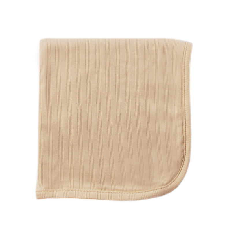 Touched by Nature Organic Cotton Swaddle, Receiving and Multi-purpose Blanket, Tan