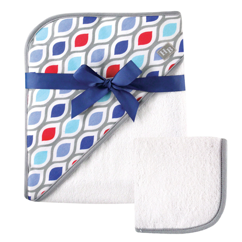 Hudson Baby Cotton Hooded Towel and Washcloth, Net