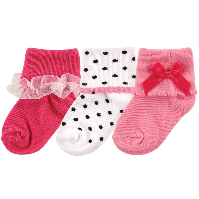 Luvable Friends Socks Set, Dark Pink
