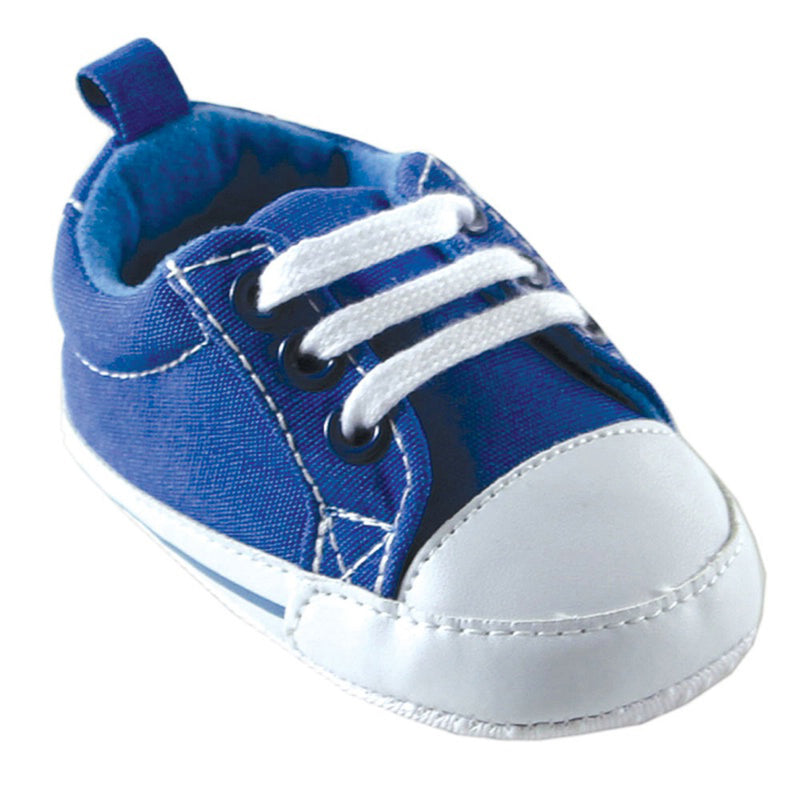 Luvable Friends Crib Shoes, Blue Canvas