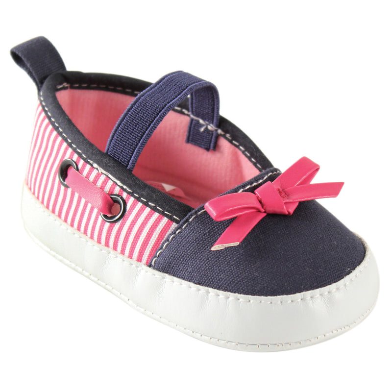 Luvable Friends Crib Shoes, Navy Flats