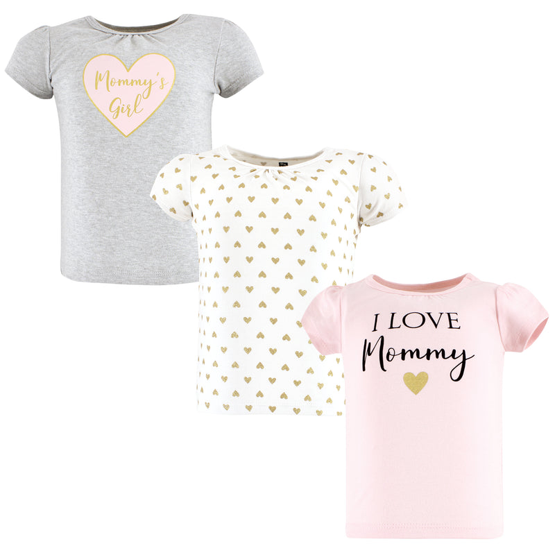 Hudson Baby Short Sleeve T-Shirts, Girl Mommy