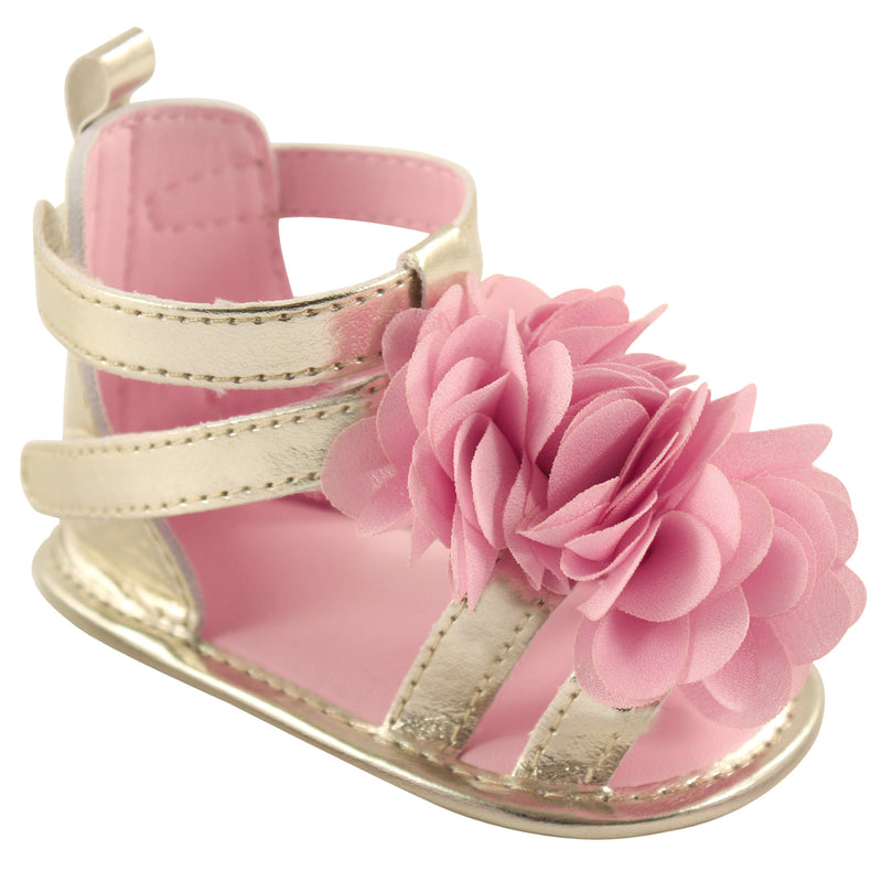 Luvable Friends Crib Shoes, Gold