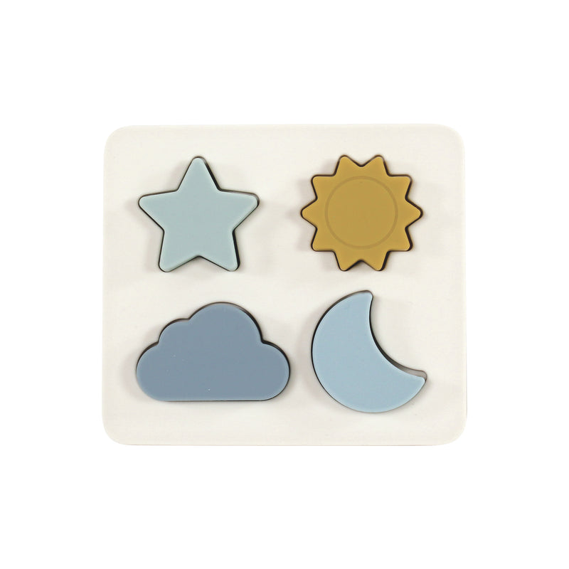 Hudson Baby Silicone Puzzle Board, Sun Moon
