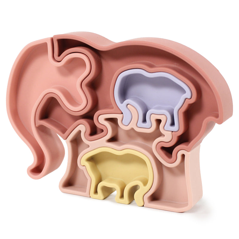 Hudson Baby Silicone Puzzle, Elephant