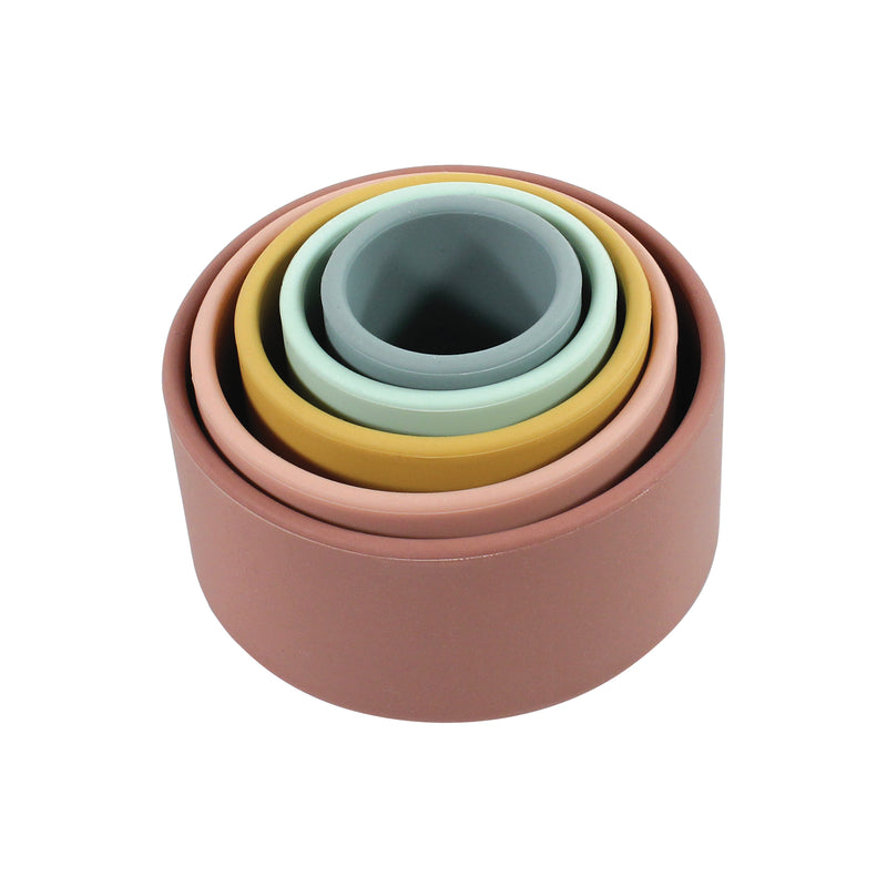Hudson Baby Silicone Toy Stacking Cups, Multicolor