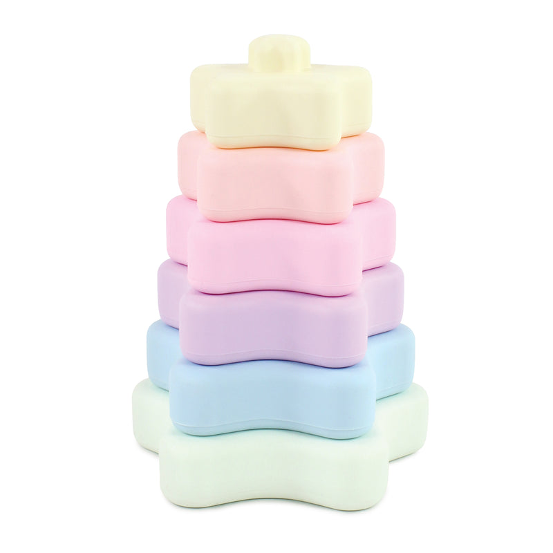 Hudson Baby Silicone Stacking Toy, Star