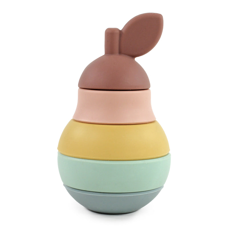 Hudson Baby Silicone Stacking Toy, Pear