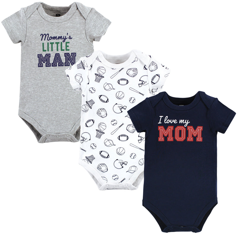 Hudson Baby Cotton Bodysuits, Love Mom