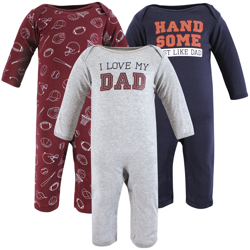 Hudson Baby Cotton Coveralls, Love Dad