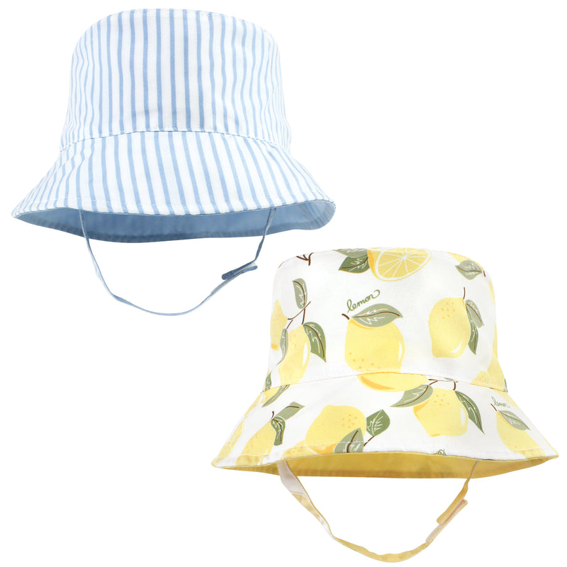 Hudson Baby Sun Protection Hat, Lemon Stripe