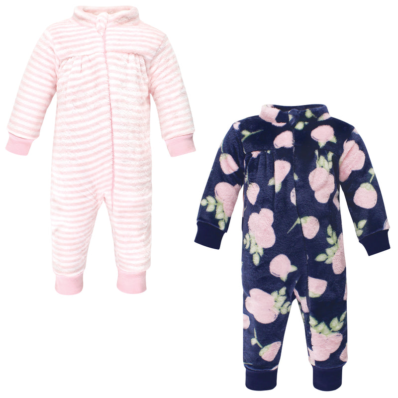 Hudson Baby Fleece Jumpsuits, Coveralls, and Playsuits, Navy Rose
