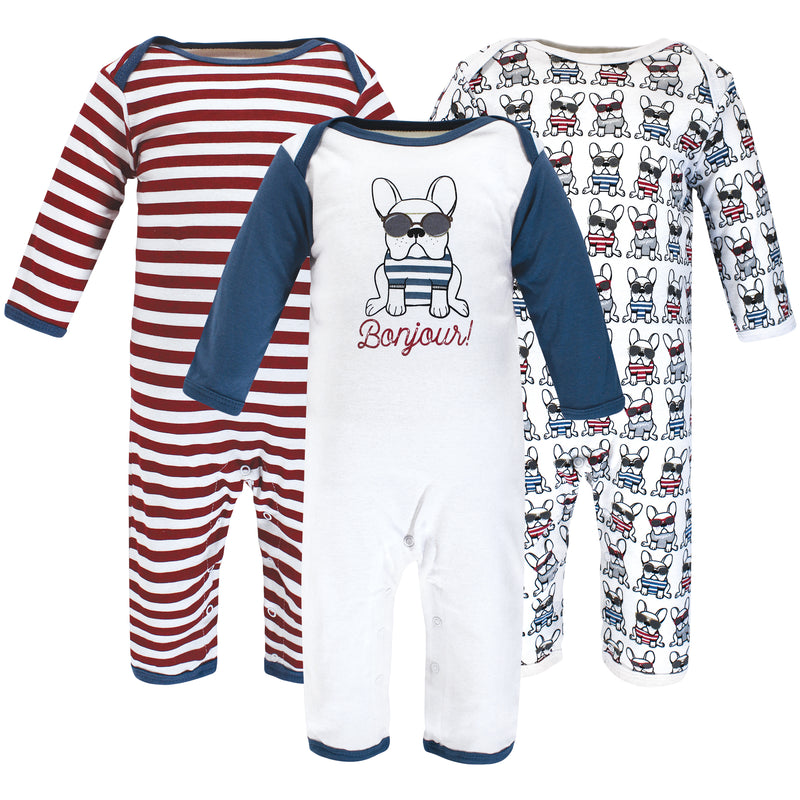 Hudson Baby Cotton Coveralls, French Dog