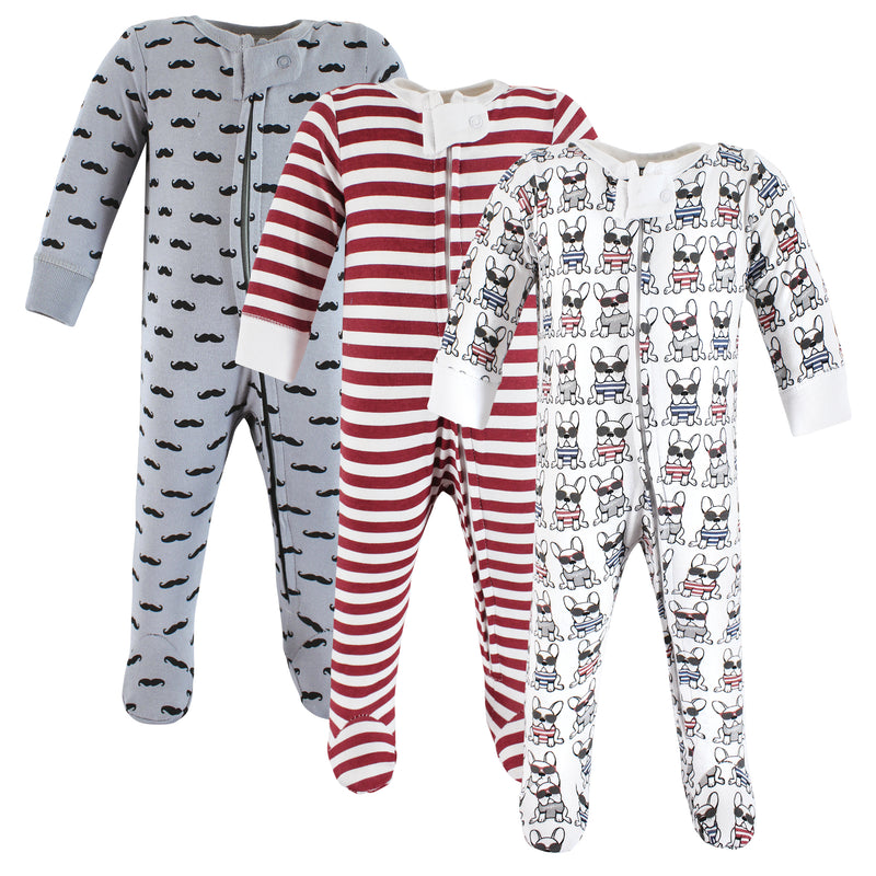 Hudson Baby Cotton Sleep and Play, French Dog