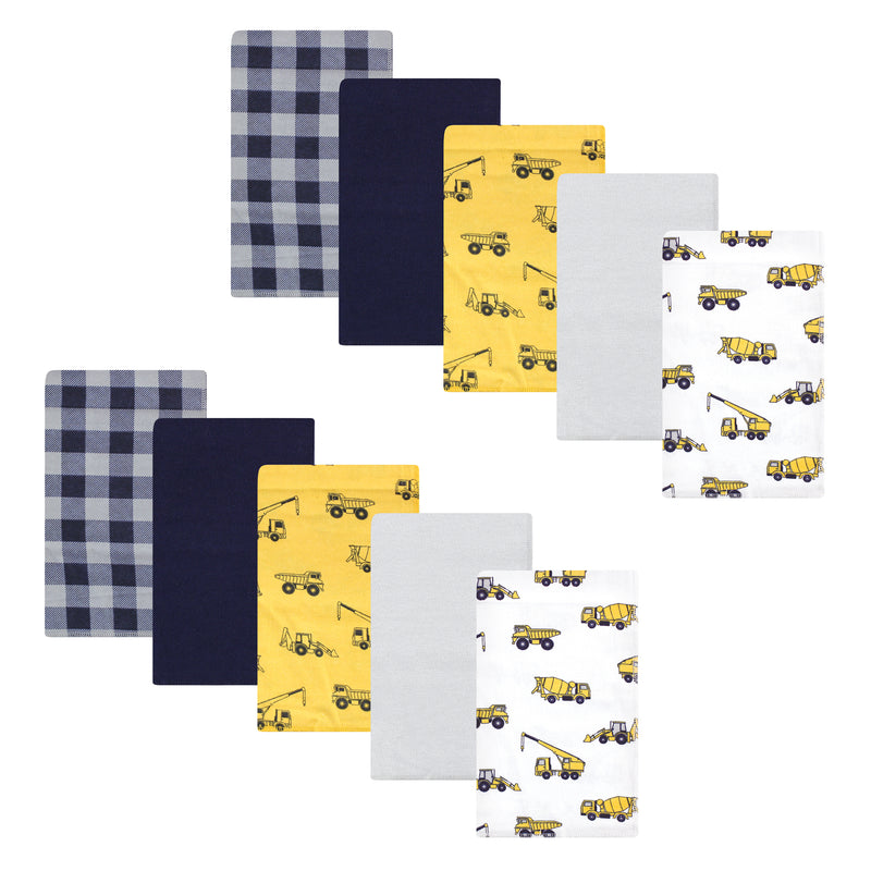 Hudson Baby Cotton Flannel Burp Cloths, Construction