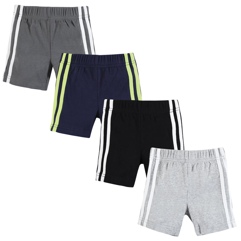 Hudson Baby Shorts Bottoms 4-Pack, Gray Navy