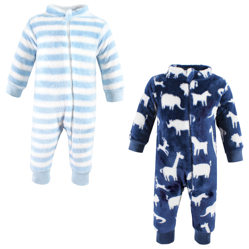 Hudson Baby Plush Jumpsuits, Safari Silhouette