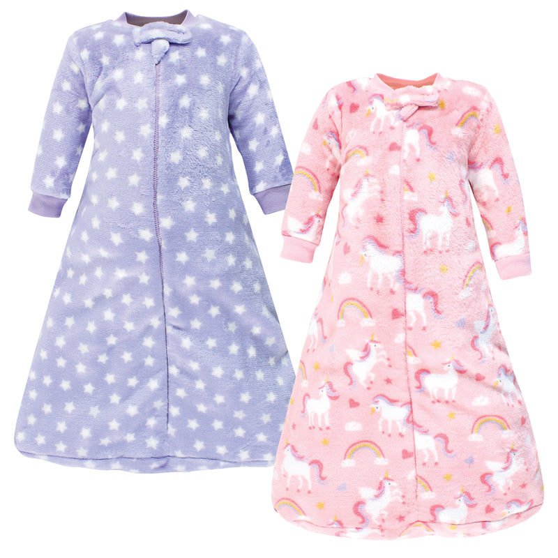 Hudson Baby Plush Long-Sleeve Sleeping Bag, Sack, Blanket, Celestial Unicorn
