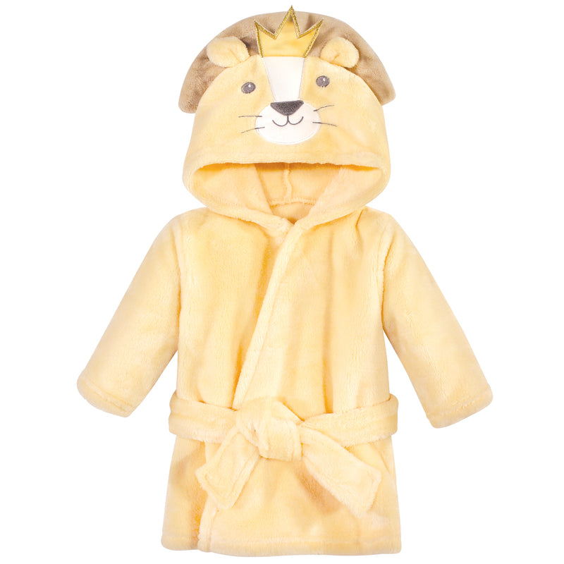 Hudson Baby Plush Animal Face Bathrobe, King Lion