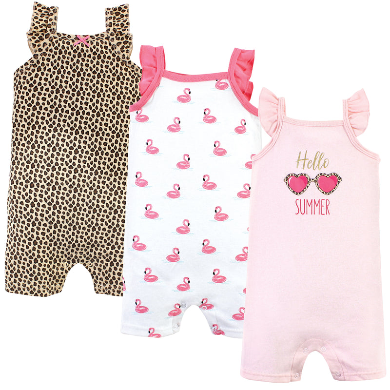 Hudson Baby Cotton Rompers, Hello Summer