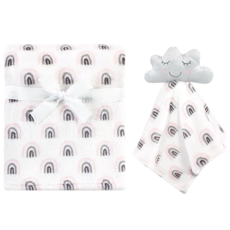 Hudson Baby Plush Blanket with Security Blanket, Cloud Girl
