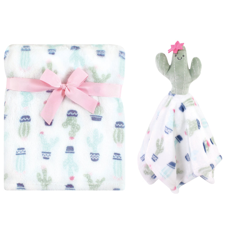 Hudson Baby Plush Blanket with Security Blanket, Cactus